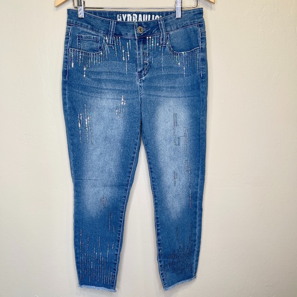 Hydraulic | Y2K Icicle Sequin Embellished Stretch Skinny Jeans - Picture 3 of 10